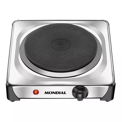 Fogão Elétrico Fast Cook Mondial Inox 1000w Fe-04