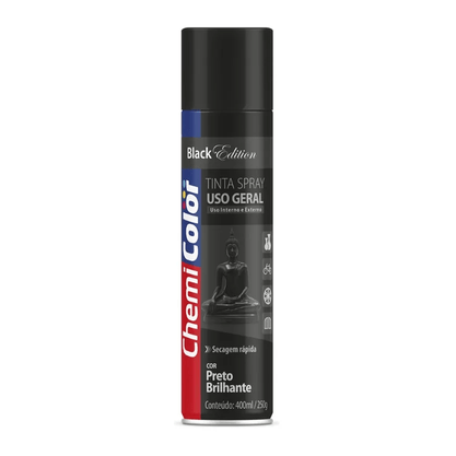 Spray Chemicolor U.g Preto Brilhante 400ml