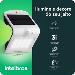 Arandela Solar Intelbras ASI 220 Luz Branca