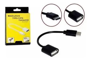 Cabo Adaptador Otg Fêmea Tipo C Type C Pendrive Usb Celular Tablete Notebook