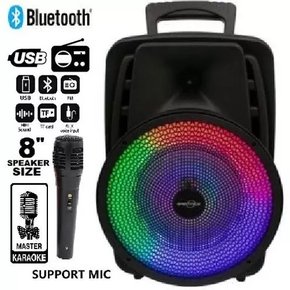 SUPER CAIXA DE SOM GTS-1567 COM LED KARAOKE BLUETOOTH PENDRIVE