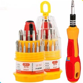 Jogo de Chaves 31 em 1 Mini Kit de Ferramentas com Peças de Precisão Allen L Fenda Philips Torx