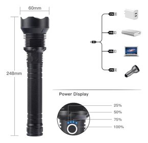 Lanterna Tática T9 Super Led P70 2000 Lumens Recarregável Lidermix
