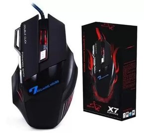 MOUSE GAMER GAMING USB Notebook PC Komputer 4 Button Game X7 LED 1200dp