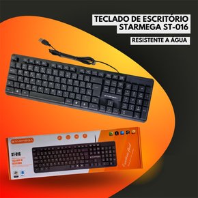 Teclado USB com Fio ABNT2 Resistente a Respingos STARMEGA - LEY-1604