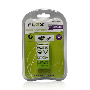 Bateria Recarregavel 9v Flex Fx-9v/45b1