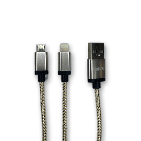 Cabo 2in1 V8 e Iphone Inova Alta Velocidade