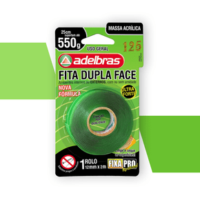Fita Dupla Face Adelbras Mass 12x2m
