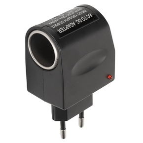 Adaptador de acendedor de cigarro, preto. 110-220v p/ 12v