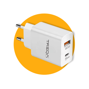Fonte Carregador Treqa Tipo-c+usb-a 38w Cs-f5