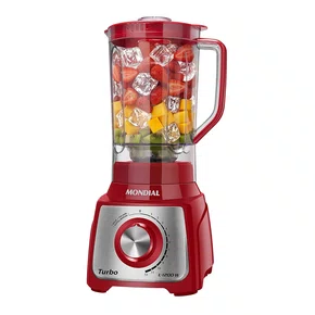 Liquidificador Turbo, Mondial, Vermelho/Inox, 1200W, 220V - L-1200 RI