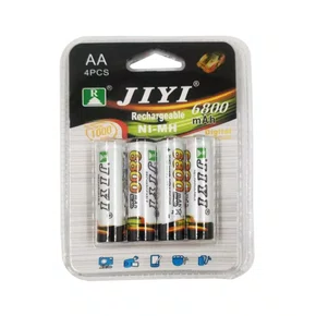 PILHA AA RECARREGAVEL JIYI 6800MAHX4 4 UNID