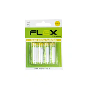 Pilha Aa Zinco Carbono Flex Fx-aaz4