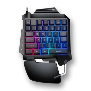 Teclado Gamer Single Hand Led Usb Knup Kp-tm006