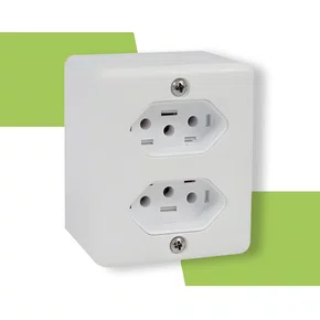 Tomada Ilumi X Box Dupla 2P+T 250V-10A Branca