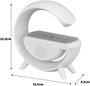 Caixa Som Luminária G Speaker Carregador Por Indução Led Rgb