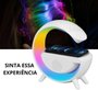 Caixa Som Luminária G Speaker Carregador Por Indução Led Rgb