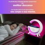 Caixa Som Luminária G Speaker Carregador Por Indução Led Rgb