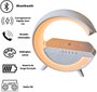 Caixa Som Luminária G Speaker Carregador Por Indução Led Rgb