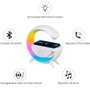 Caixa Som Luminária G Speaker Carregador Por Indução Led Rgb