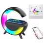 Caixa Som Luminária G Speaker Carregador Por Indução Led Rgb