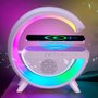 Caixa Som Luminária G Speaker Carregador Por Indução Led Rgb