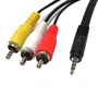 Cabo P3 com 3 Rca Macho 1m