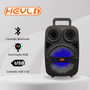 Caixa de Som Portátil Bluetooth com LED RGB / HY-1014