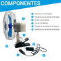 Mini Ventilador Automotivo Oscillating Fan 12v